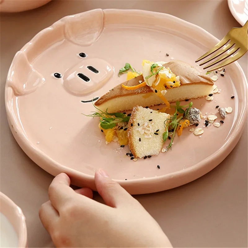 Cute Dish Ceramic Japanese Cartoon Tableware Creative Personality