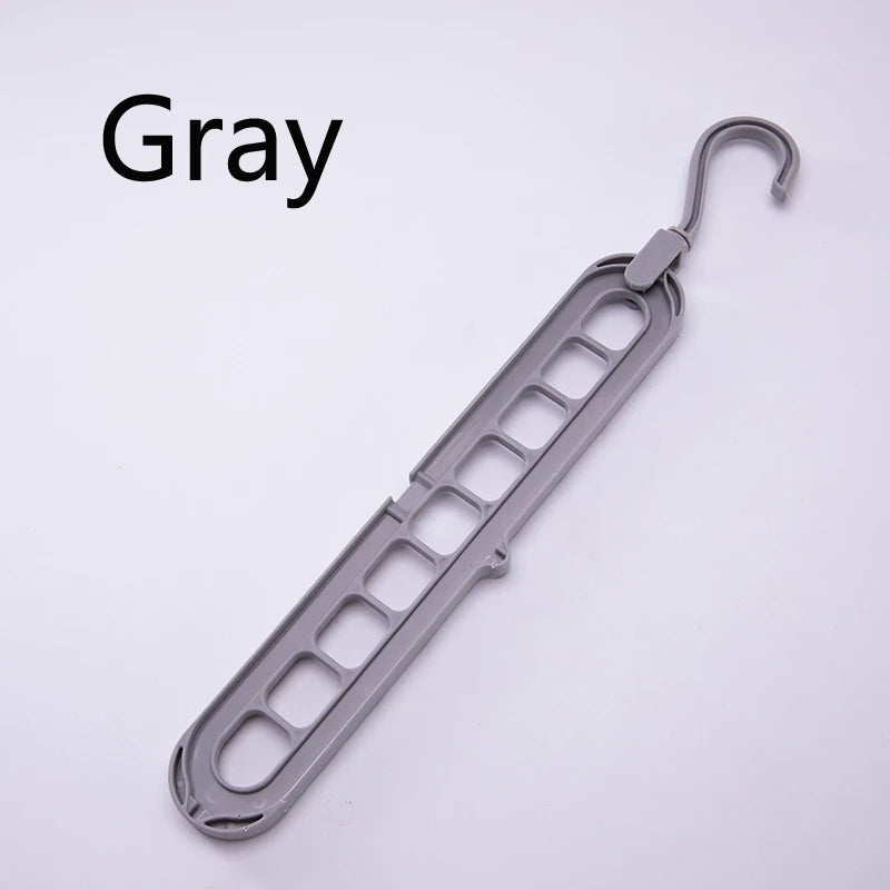 9-Hole Clothes Hanger Rack Closet Organizer Space Saving