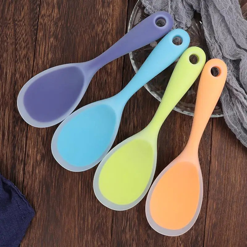 Colorful Silicone Rice Spoon Non-Stick Cooking Spoons Sushi