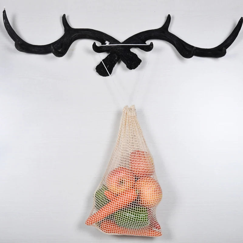 Reusable Cotton Mesh Produce Bags Vegetable Fruit Food