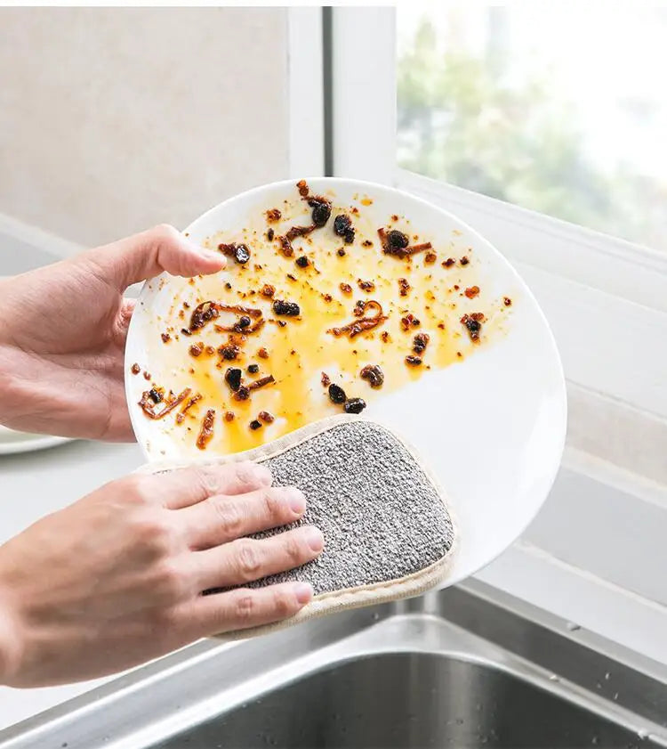 Sponge Rag Cleaning Cloth Washing Dishs Supplies Double