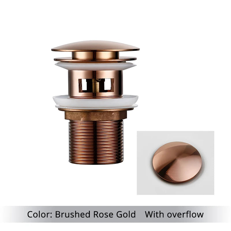Bathroom Basin Gunmetal Pop-Up Drain Waste Stopper Sink