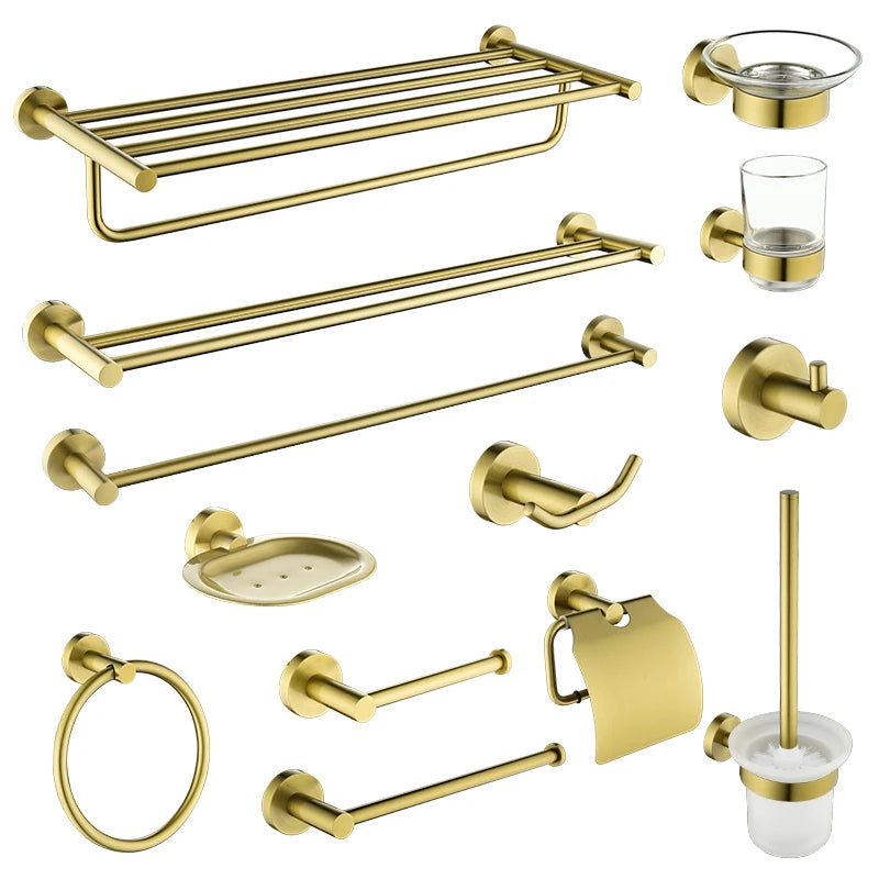 Bathroom Towel Rack Shelf Paper Holder Stainless Steel
