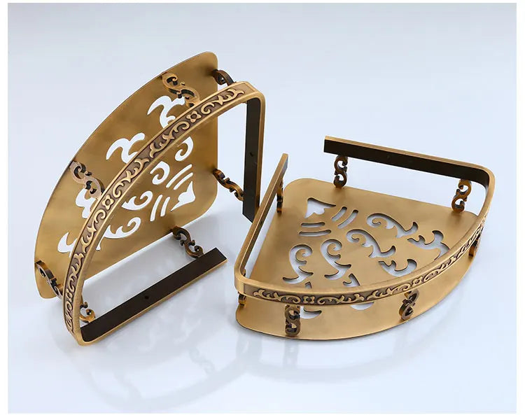 Tuqiu Bathroom Antique Bronze Carved Aluminum Bath Hardware