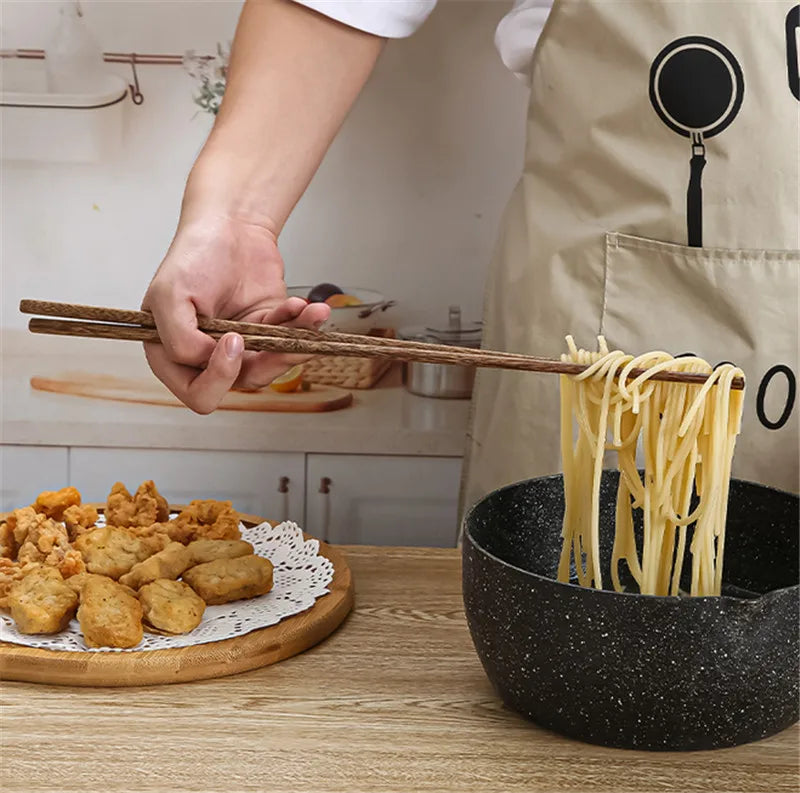 Long Chopsticks Noodles Fried Pot Chinese Style Wooden