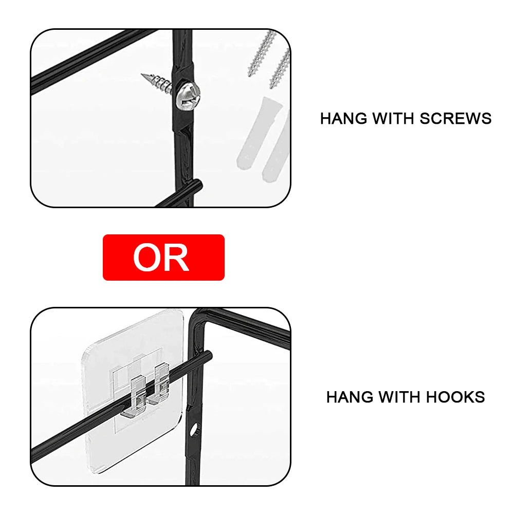 Organizer Metal Hanging Racks Restaurant Wall-Mounted Seasoning