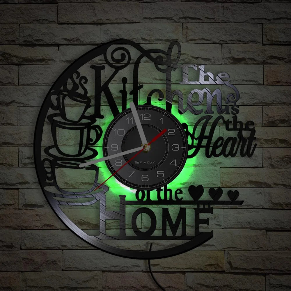 Is Heart Of Vinyl Record Wall Clock Cooking