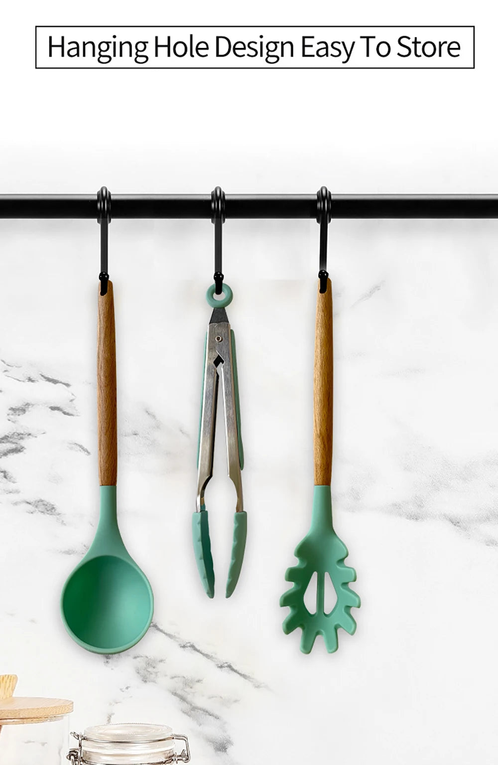 12pcs Silicone Utensils Non-Stick Cookware Spatula Shovel Egg