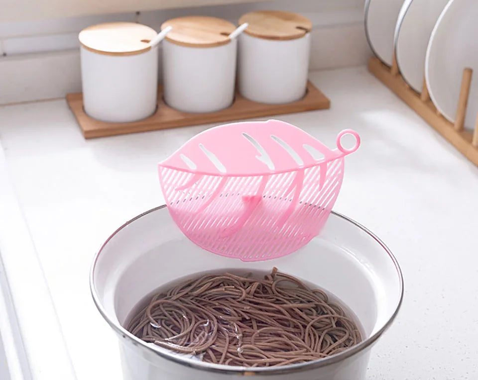 Multi-Use Pot Funnel Strainer Baffle Sieve Drainer Beans