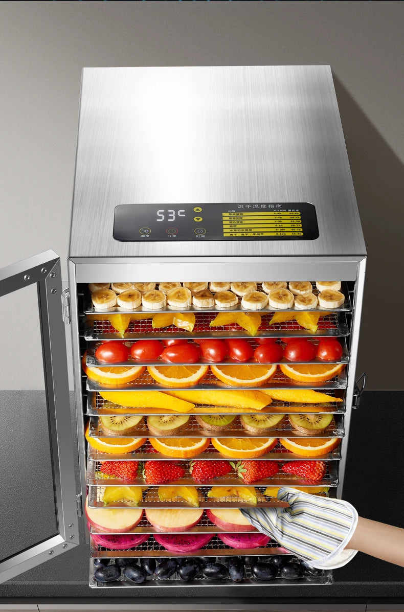 12 Layers Fruit Dryer Electric Meat Grinder Drying