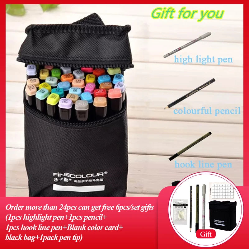 Finecolour Ef102 Double-Headed Soft Brush Professional Sketch