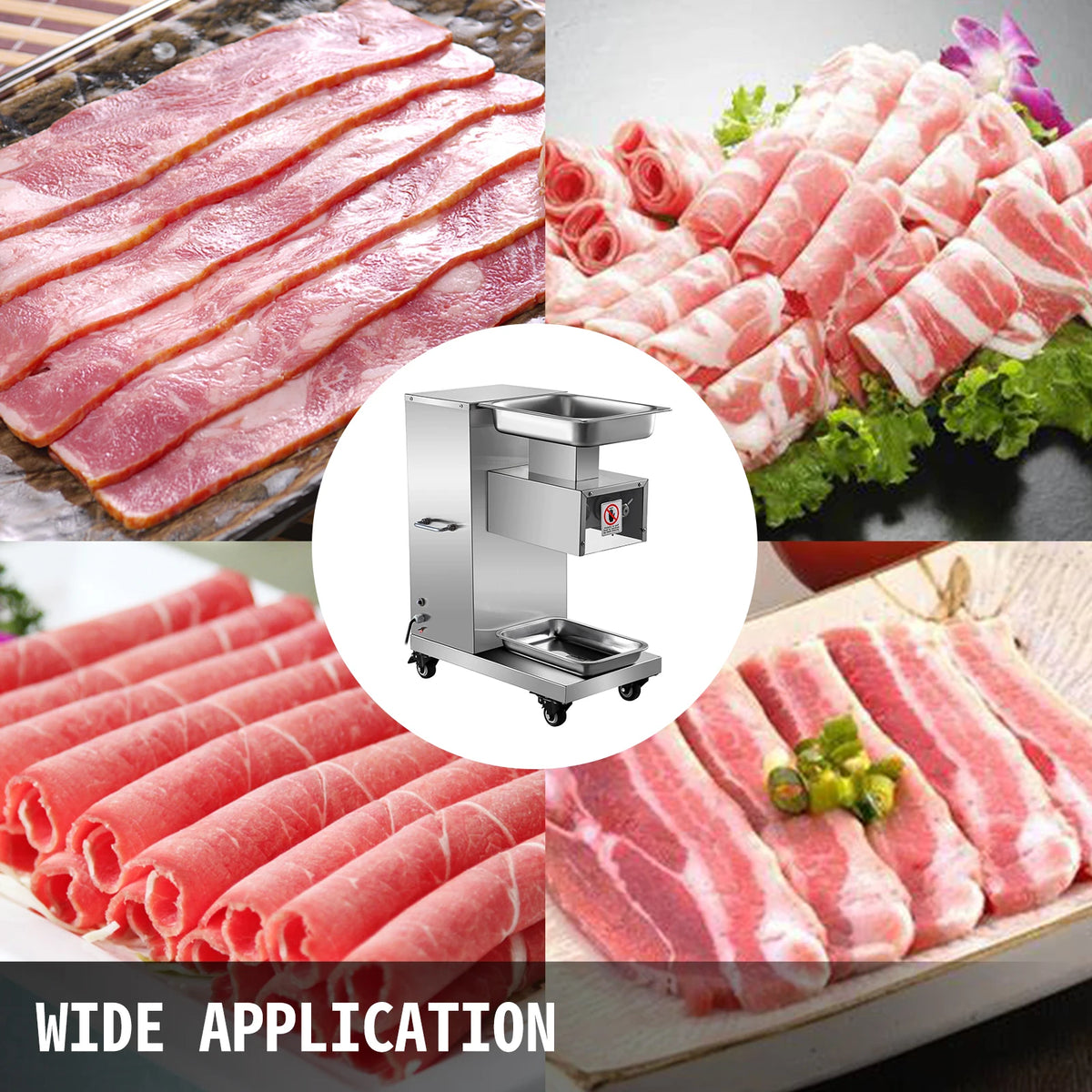 Succebuy 500kg/H Electric Meat Slicer 750w Commercial Meat