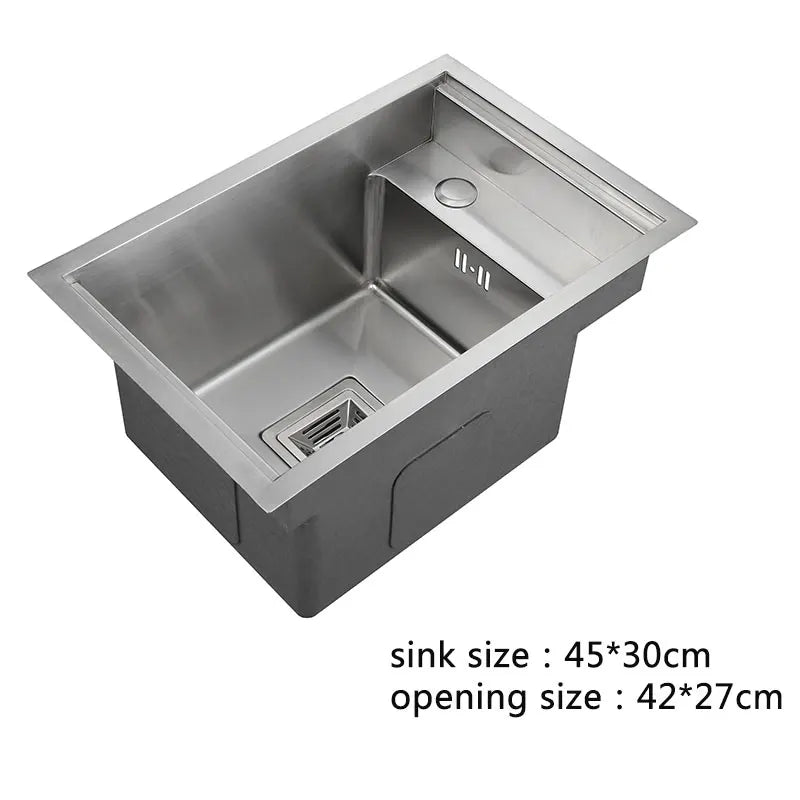 Black Sink Hidden Bowl Bar Small Size Sink