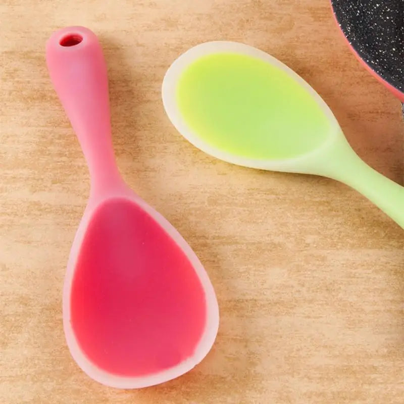 Colorful Silicone Rice Spoon Non-Stick Cooking Spoons Sushi