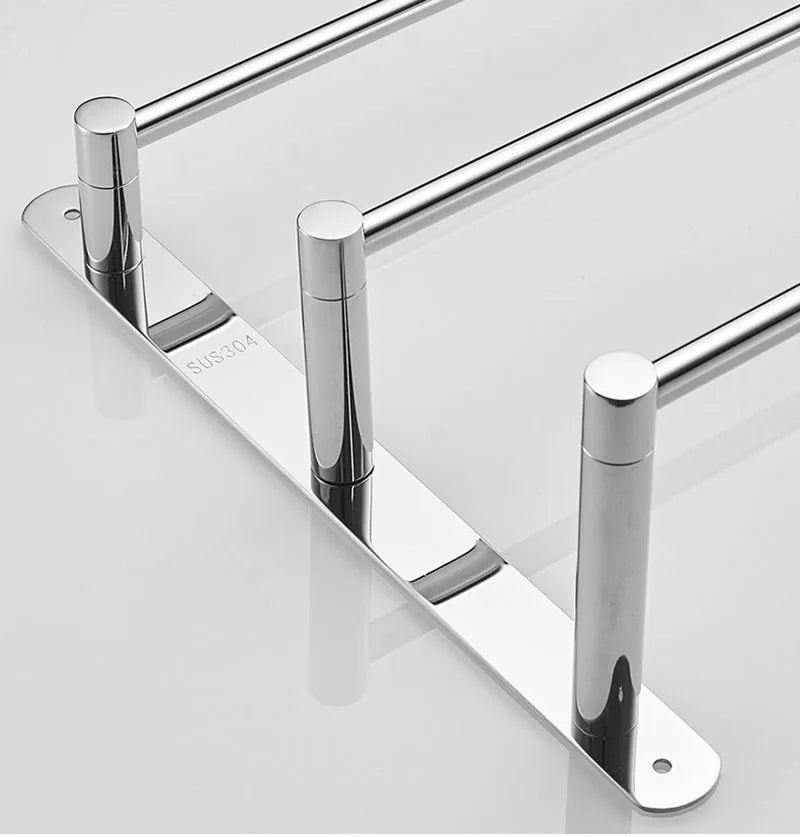 Chrome Bathroom Towel Rack 304 Stainless Steel Towel
