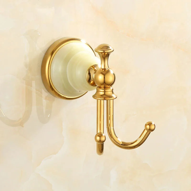 Tuqiu Bathroom Gold Bathroom Shelf Towel Rack Towel