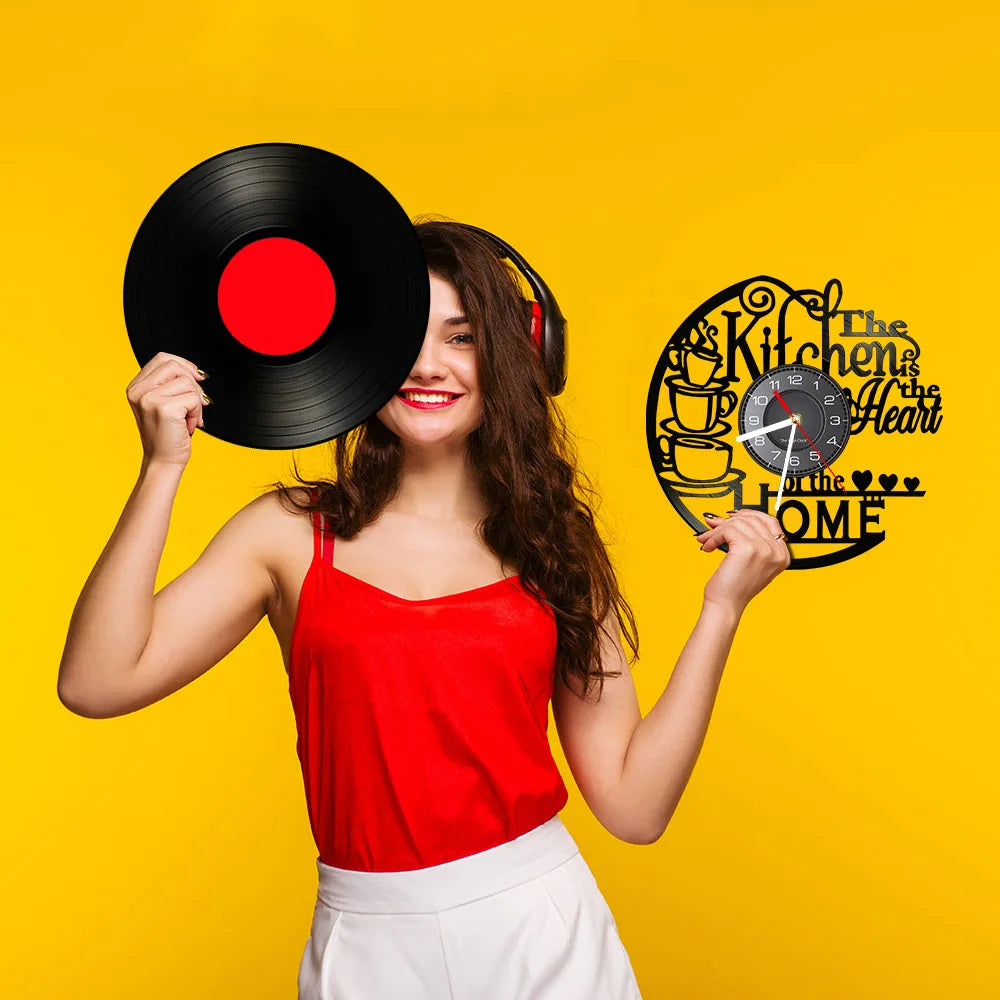 Is Heart Of Vinyl Record Wall Clock Cooking