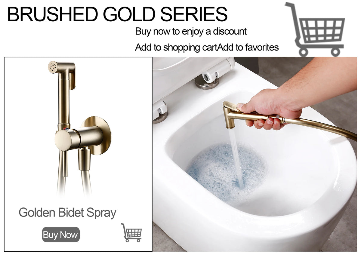 Brass Brushed Gold Black 360 Oegree Rotation Cold