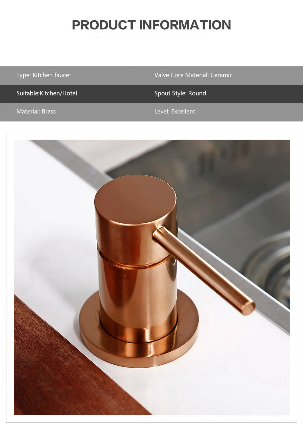 Bagnolux Golden Faucet Rod Ceramic Sheet Valve Core