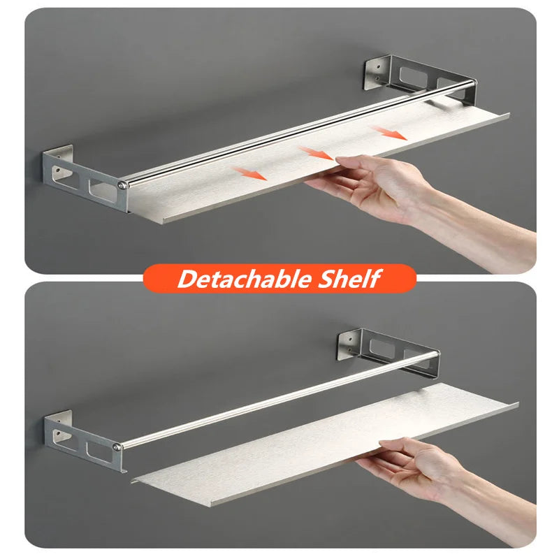 Multi-Purpose Organizer Wall Mount Spice Rack Shelf Bracket