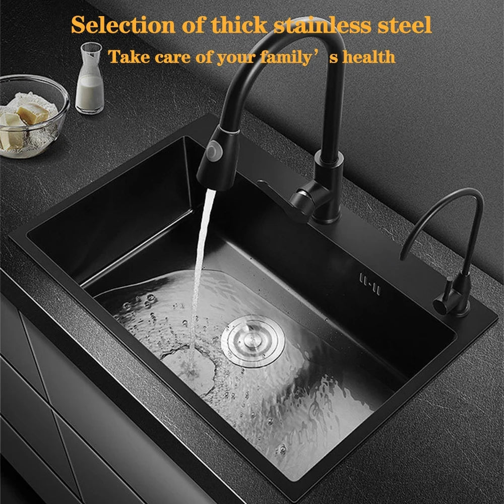 Dqok Stainless Steel Sink Slot Dish Basin Sink