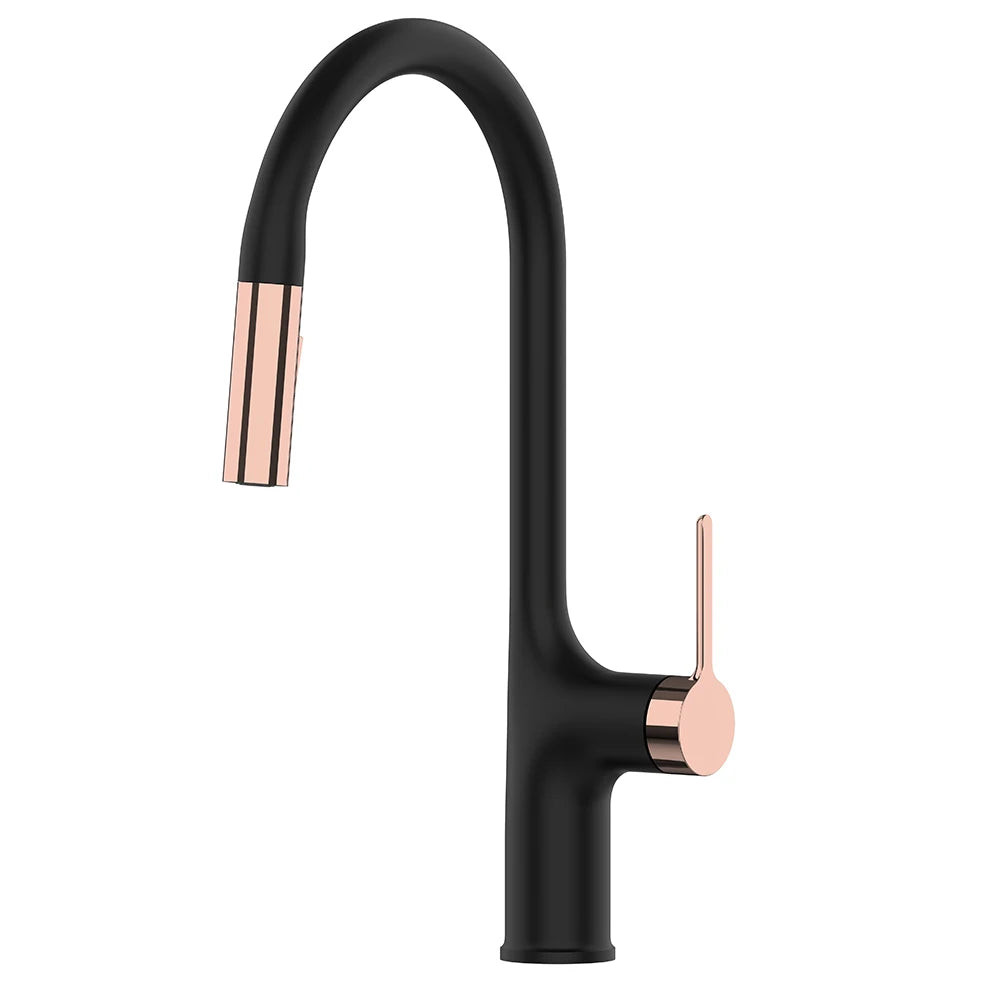Bagnolux Titanium Black Brushed Deck Mounted Faucet Two