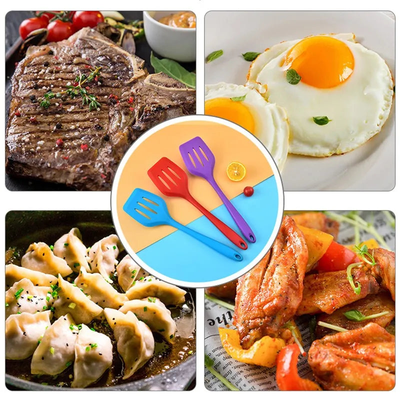 Silicone Turner Spatula Fried Shovel Egg Fish Frying