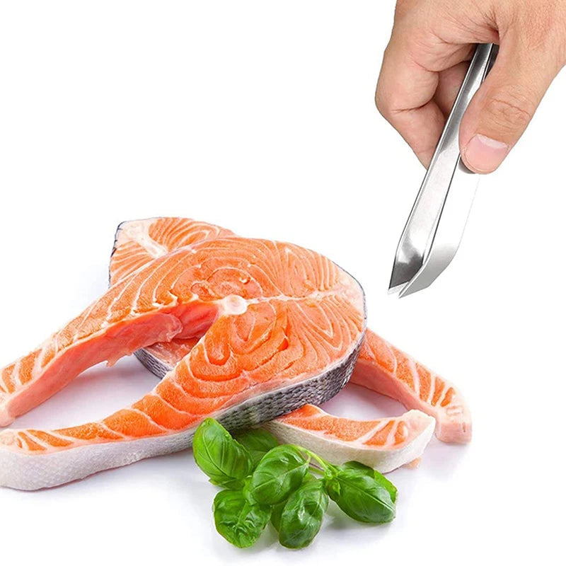 1pcs 430 Stainless Steel Fish Bone Tweezers Pincer