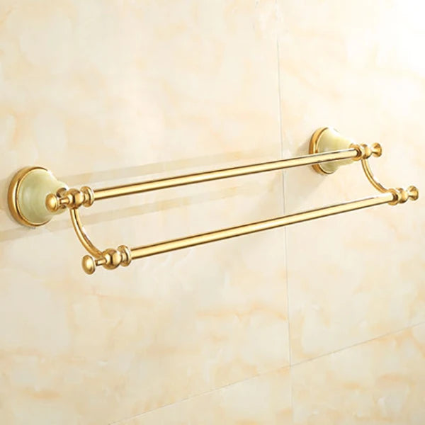 Tuqiu Bathroom Gold Bathroom Shelf Towel Rack Towel