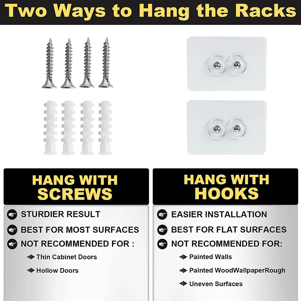 Multi-Purpose Organizer Wall Mount Spice Rack Shelf Bracket