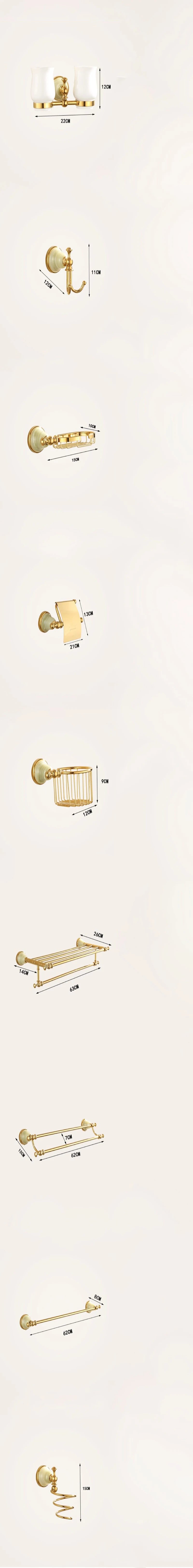 Tuqiu Bathroom Gold Bathroom Shelf Towel Rack Towel