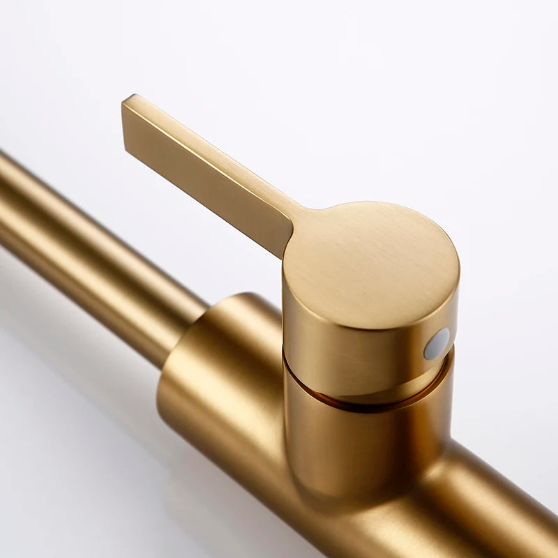 Bagnolux Luxury Matt Old Brushed Golden Brass Faucet
