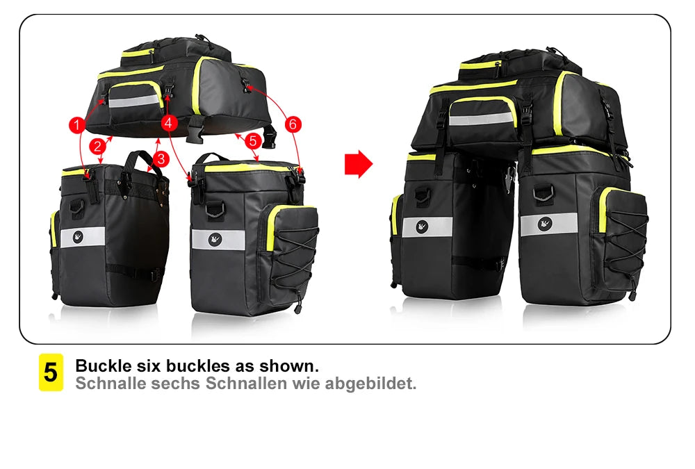 Rhinowalk Bike Pannier Bag In Big Capacity Trunk