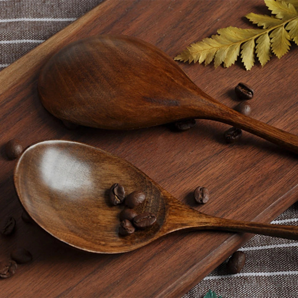 Natural Long Handle Wooden Spoon Japanese-Style Rice Scoop