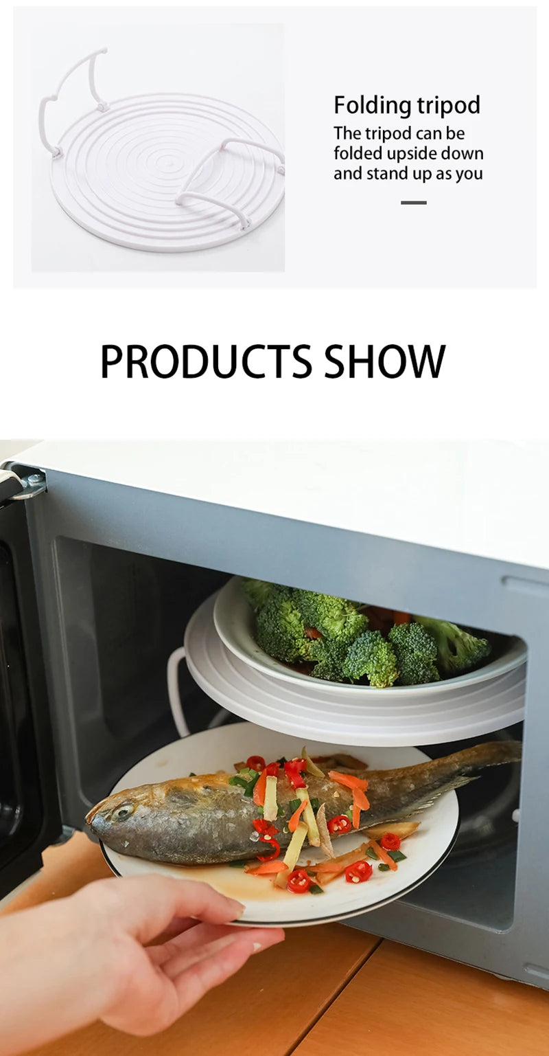 Microwave Storage Rack Meal Heating Tiered Steaming Rack