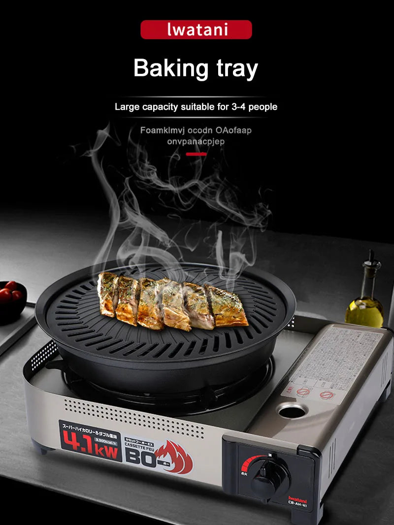 Korean Smokeless Barbecue Grill Pan Gas Non-Stick Gas