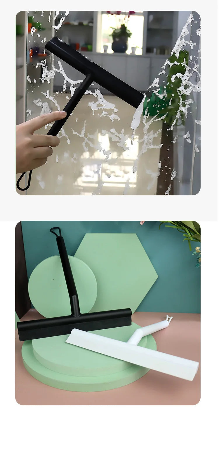 Shower Squeegee Glass Clean Scraper Washing Wiper Hanger