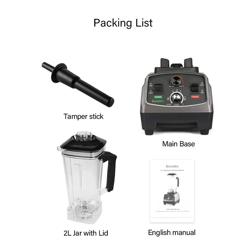 Biolomix Bpa 2200w Commercial Grade Timer Blender Mixer
