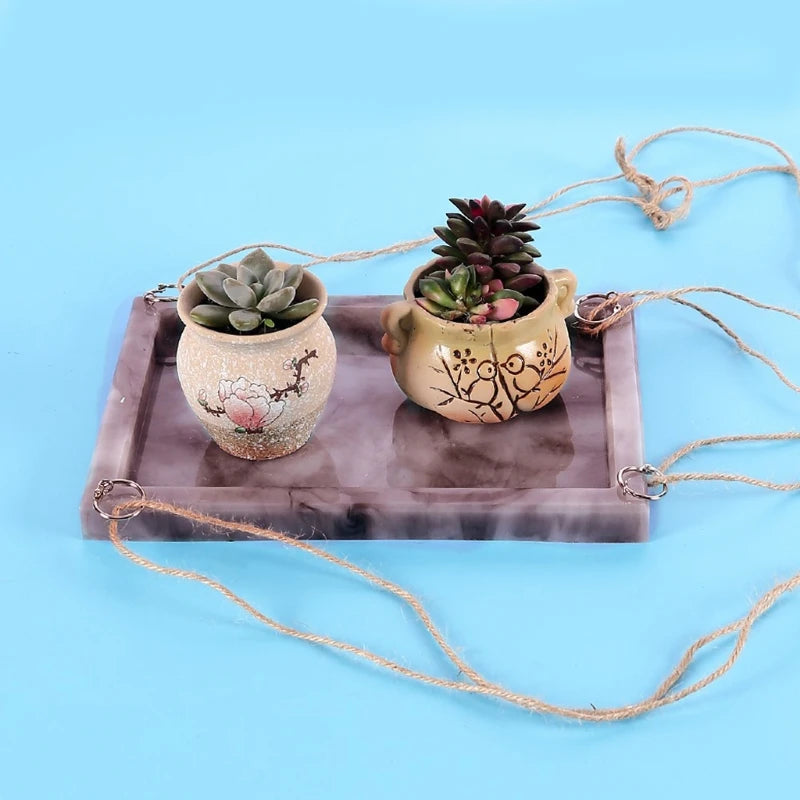 Diy Rectangle Flower Pot Tray Epoxy Resin Mold
