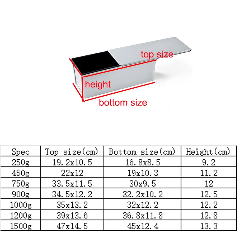 250g/450g/600g/750g/900g/1000g Aluminum Alloy Black Non-Stick