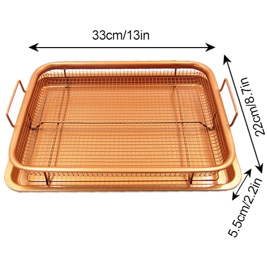 Copper Baking Tray Oil Frying Baking Pan Non-Stick