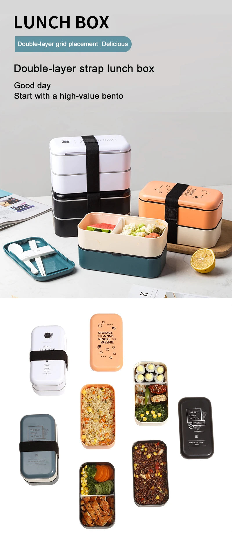 Lunch Box Eco Friendly Food Container Bento Microwave
