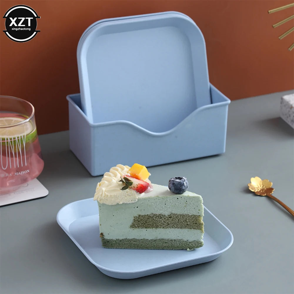Wheat Straw Dishes Anti-Drop Square Dishes Children Dishes