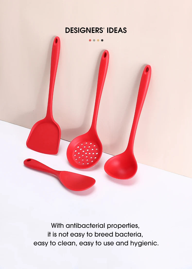 1-4pcs Non-Stick Spatula Shovel Soup Spoon Colander Rice
