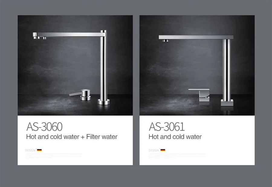 Asras Sink Faucet 304 Stainless Steel Lifting Faucet