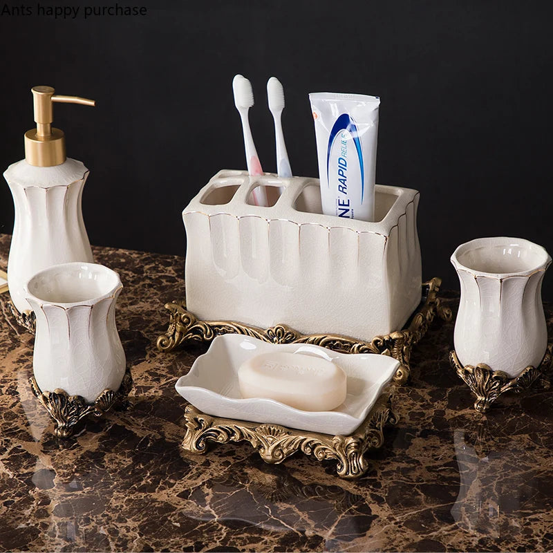 Retro Ceramic Bathroom Toiletries Bathroom Lotion Bottle