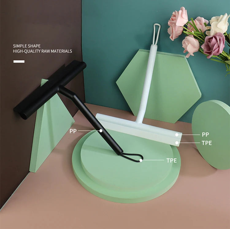 Shower Squeegee Glass Clean Scraper Washing Wiper Hanger