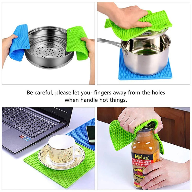 18cm Honeycomb Silicone Mat Drink Cup Coasters Heat
