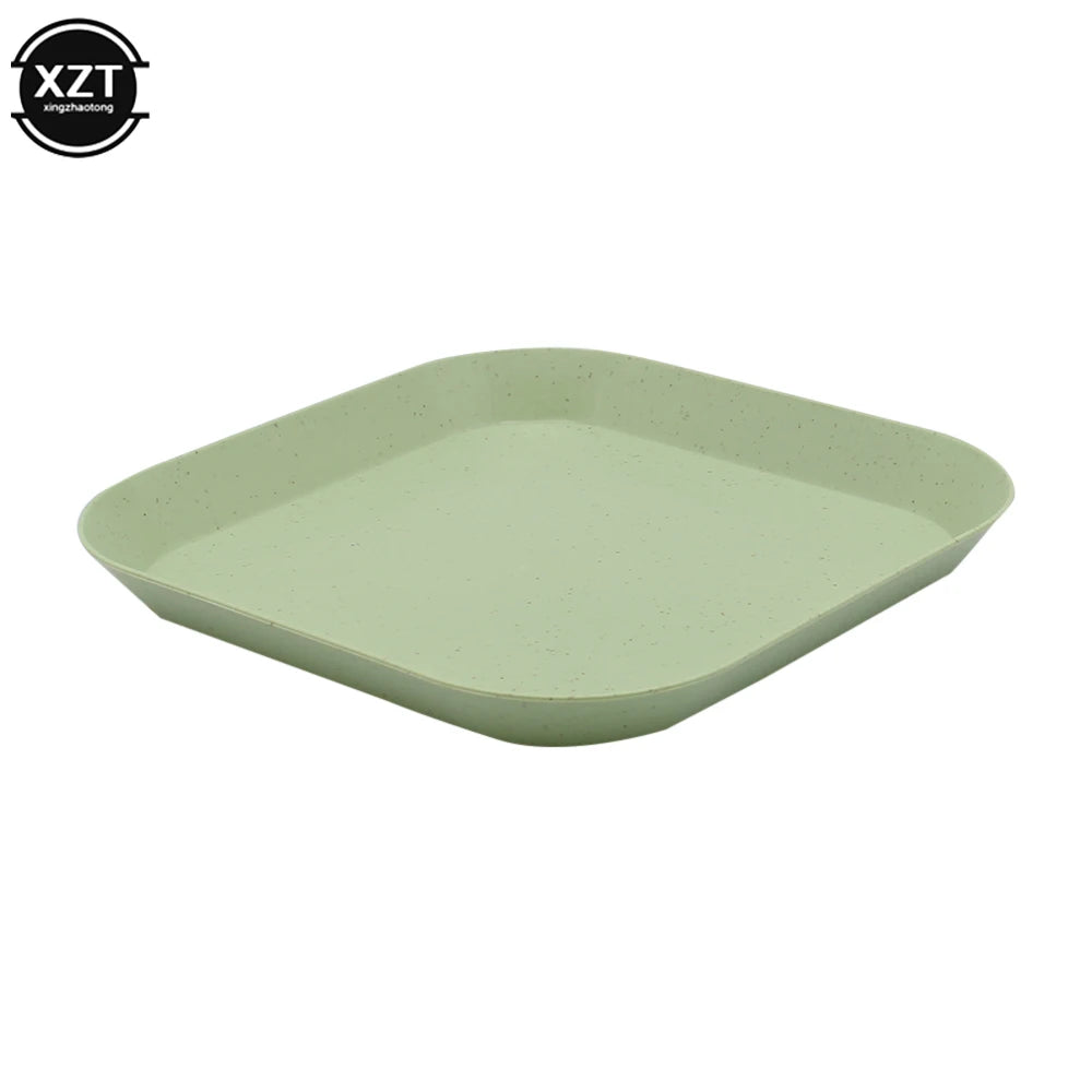 Wheat Straw Dishes Anti-Drop Square Dishes Children Dishes
