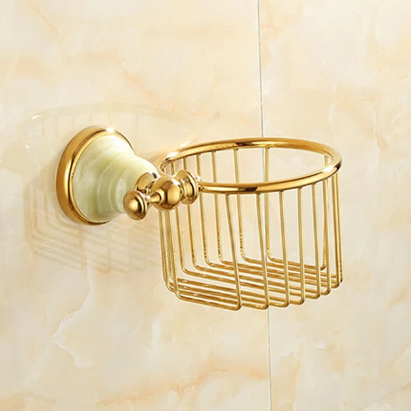 Tuqiu Bathroom Gold Bathroom Shelf Towel Rack Towel